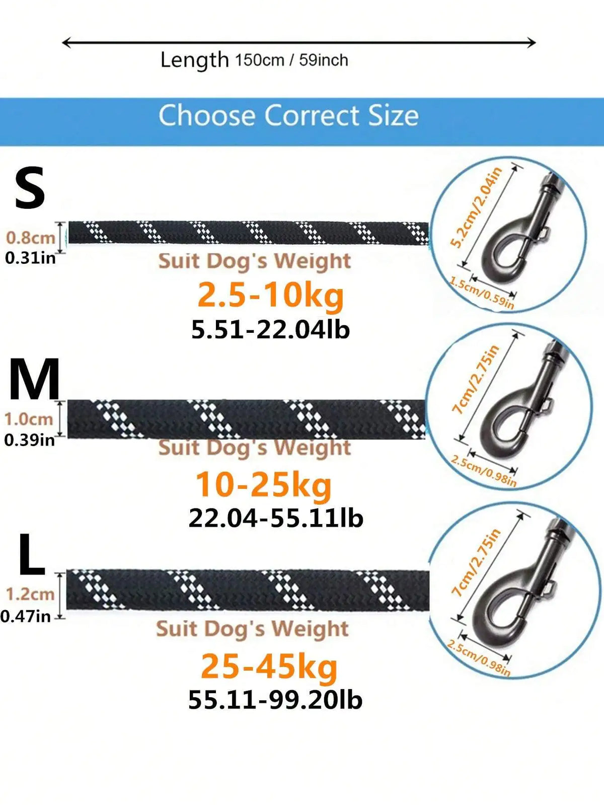 1pc New Color Pet Leash, Reflective Nylon Dog Leash, Explosion Proof Walking Rope, Foam Handle No Choking, Round Rope, Pink