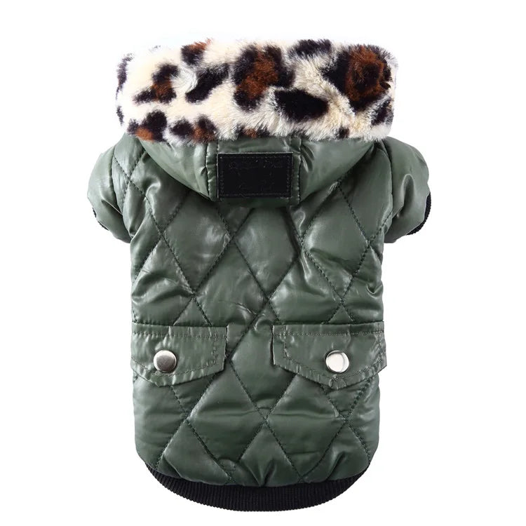 Winter Dog Clothes with Cap Xmas Pet Costume Warm Dog Thicken Jacket for Small Big Dog Clothes Chihuahua Waterproof Clothing