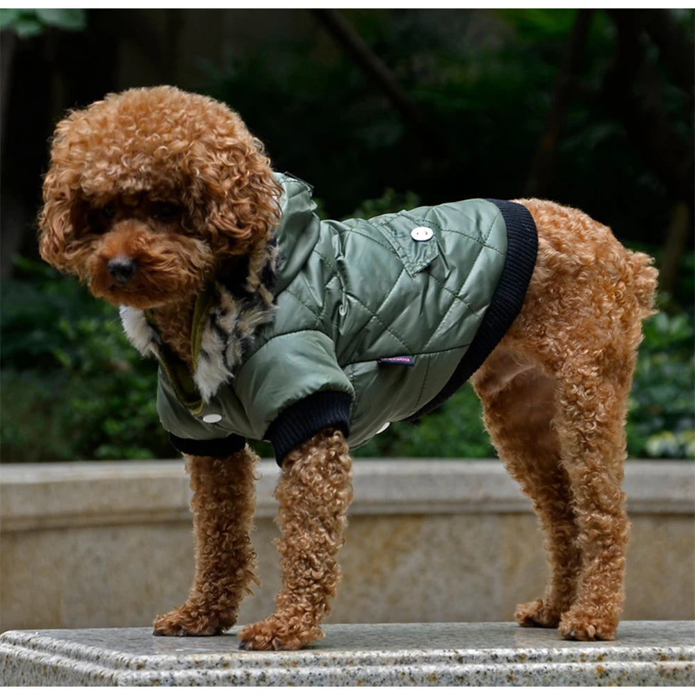 Winter Dog Clothes with Cap Xmas Pet Costume Warm Dog Thicken Jacket for Small Big Dog Clothes Chihuahua Waterproof Clothing