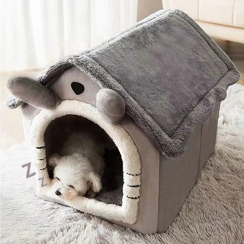 Warm Pet House for Dogs and Cats, Suitable for Small Dogs, All Seasons Detachable & Washable Dog House Cat Bed Pet Supplies