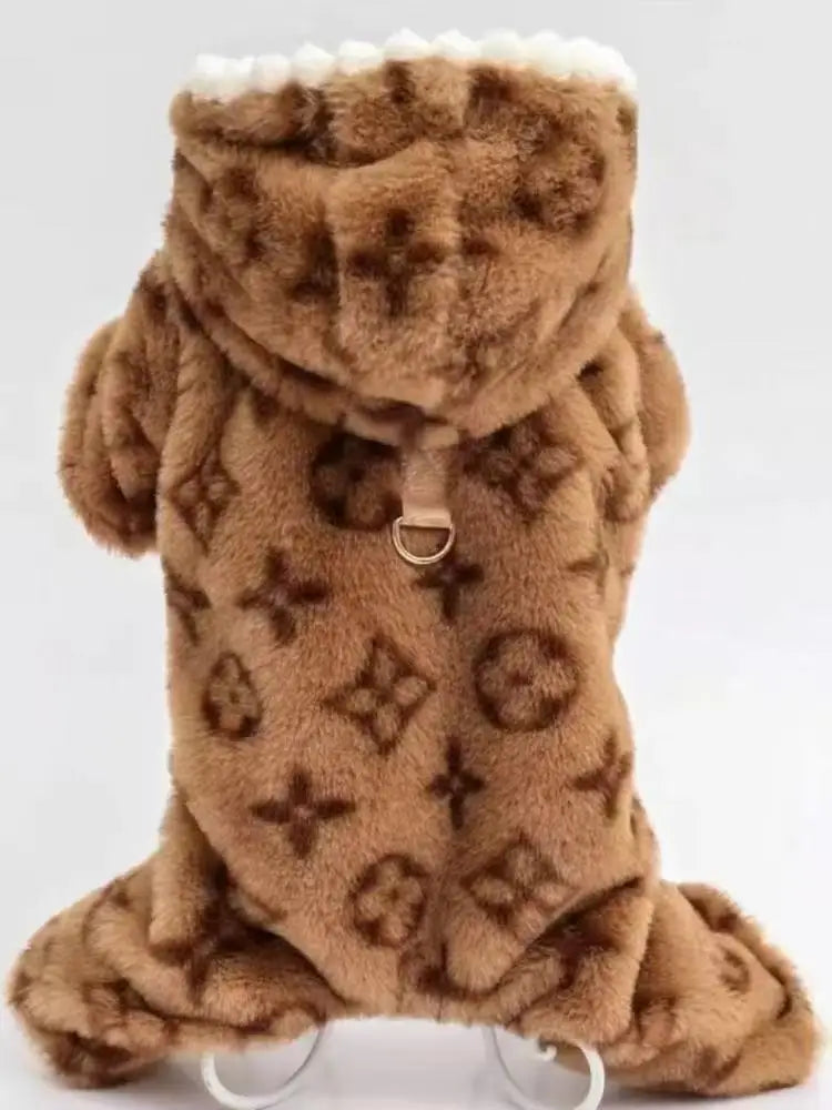Winter & Autumn New Pet Fleece-Lined Thickened Four-Legged Clothes for Small & Medium Dogs (Teddy, Poodle) & Cats